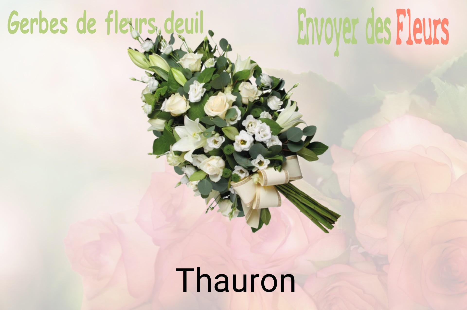 Gerbe de fleurs de deuil livrée à Thauron